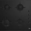BEKO HILG64120S B BEKO HILG64120S - Noir - Encastrable - 60 cm - Plaque de cuisson à gaz - Vitrocéramique - 4 zones