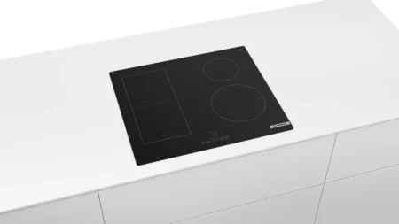 Plaque de cuisson à induction Bosch Série 4 PVS61RBB5E noire 60 cm encastrable avec 4 zones