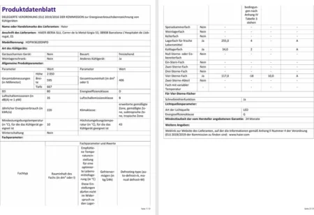Haier 2D Série 60 3 HDPW3620DNPD F Réfrigérateur-congélateur Haier 2D Série 60 3 HDPW3620DNPD Autoportant Acier inoxydable 406 LD