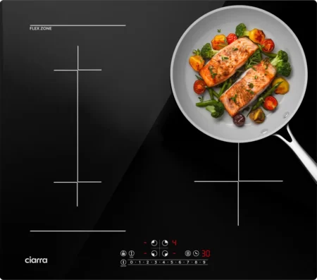 Plaque de cuisson à induction CIARRA Flex 60 cm, 4 zones, encastrable, BOOST Flex Zone VM4BFBIH