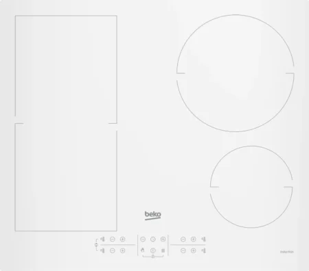 Plaque de cuisson à induction encastrable Beko HII64200FMTW 60 cm, blanche, 4 zones