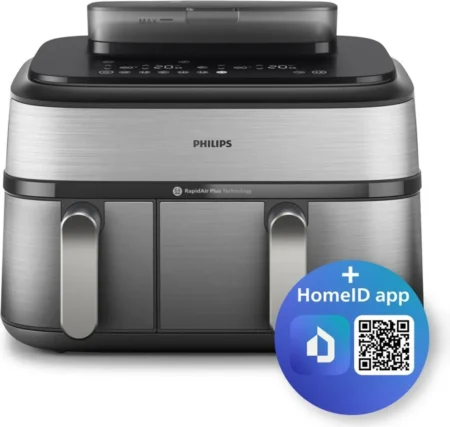 Friteuse à air chaud Philips Série 5000, 9 L, 1,4 kg, Rapid Air, 40 °C, 200 °C