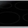 Samsung NZ64H37075K C Plaque de cuisson à induction Samsung NZ64H37075K, pose libre, vitrocéramique, 60 cm de large, commandes tactiles, QuickStop, châssis en acier inoxydable, noire