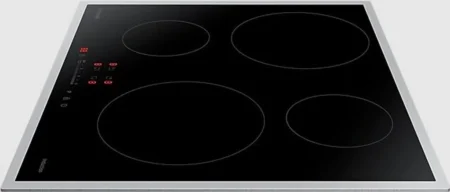 Samsung NZ64H37075K C Plaque de cuisson à induction Samsung NZ64H37075K, pose libre, vitrocéramique, 60 cm de large, commandes tactiles, QuickStop, châssis en acier inoxydable, noire